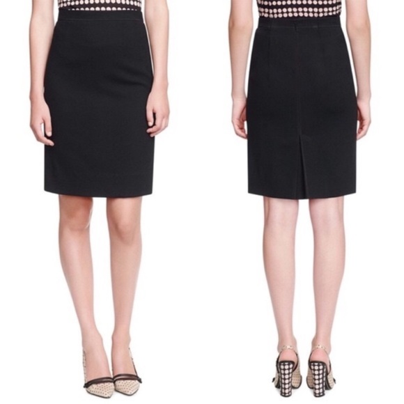 Tory Burch Ulisse Wool Crepe Pencil Skirt, size 0 - Picture 4 of 15